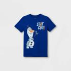 Boys' Frozen Olaf & Bruni Stay Cool Short Sleeve Graphic T-shirt - Blue Xs - Disney