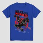 Kids' Marvel Miles Morales Short Sleeve Graphic T-shirt - Blue