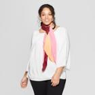 Women's Plus Size Short Sleeve Square Neck Top - Ava & Viv White