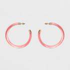 Thick Large Open Trans Hoop Earrings - A New Day Red