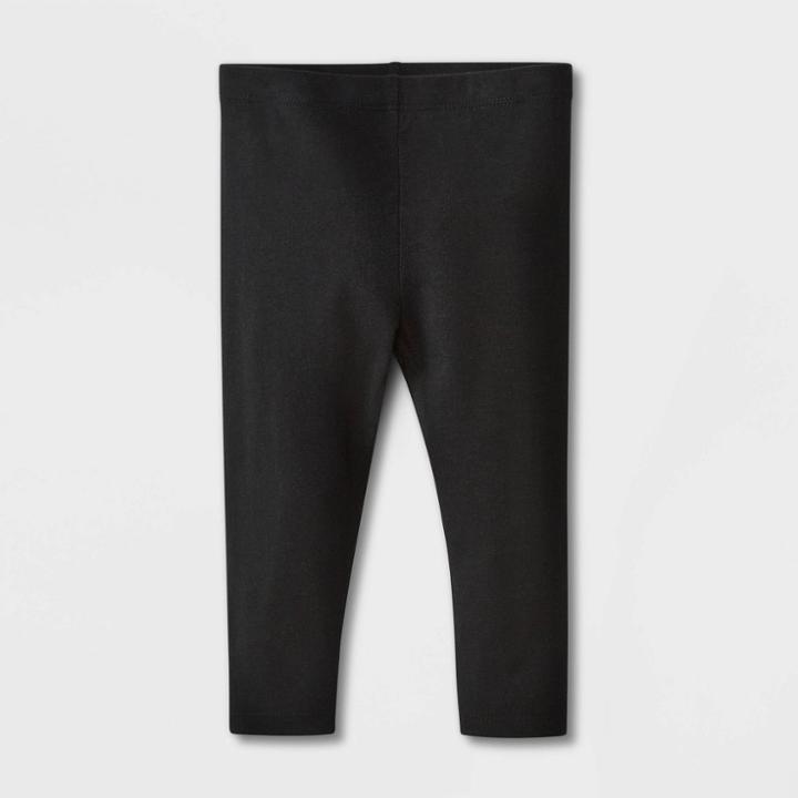 Baby Girls' Jersey Leggings - Cat & Jack Black Newborn