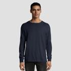 Hanes 1901 Men's Long Sleeve T-shirt - Navy (blue)