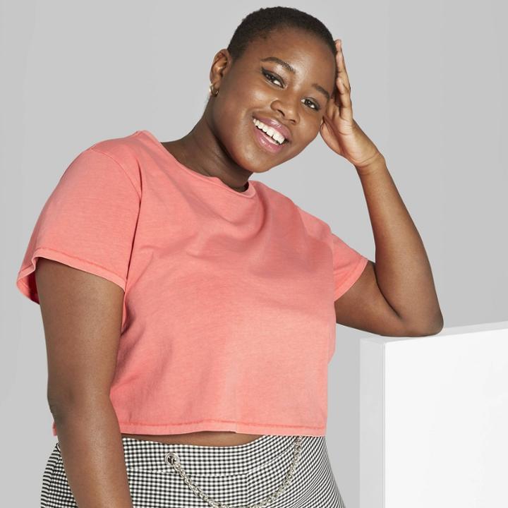 Women's Plus Size Short Sleeve Crew Neck Boxy T-shirt - Wild Fable Fresh