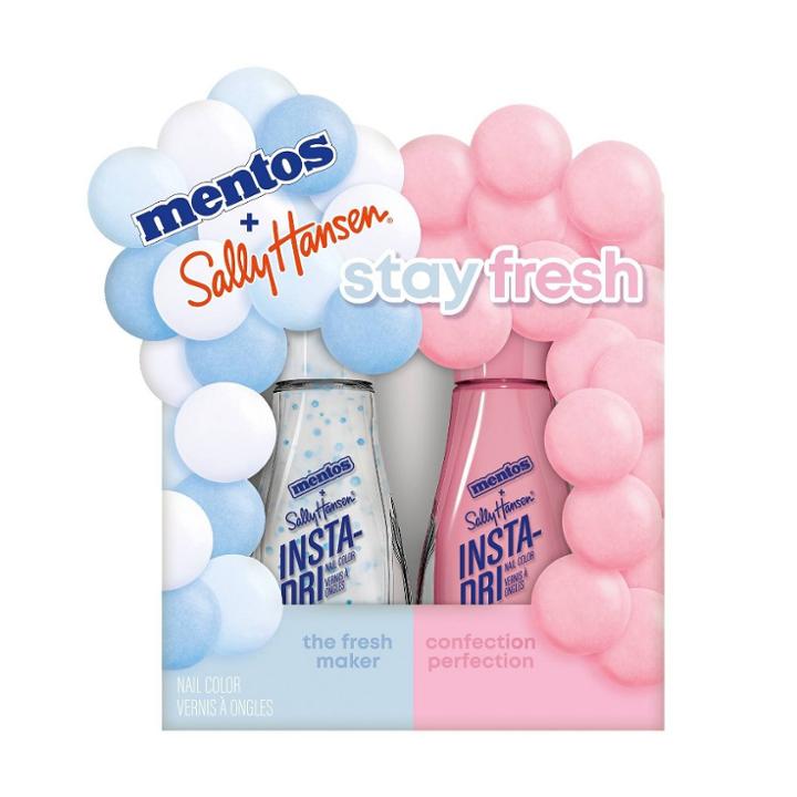 Sally Hansen Insta-dri Mentos Nail Color Duo Pack - Stay Fresh - 2pc/0.31 Fl Oz