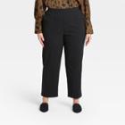 Women's Plus Size Modern Pull-on Skinny Ankle Length Trousers - Who What Wear Black