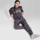 Men's Printed Casual Fit Jogger Pants - Original Use Charcoal Gray/tie-dye Design