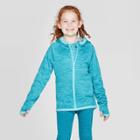 Girls' Cozy Fleece Full Zip Hoodie - C9 Champion Teal Blue