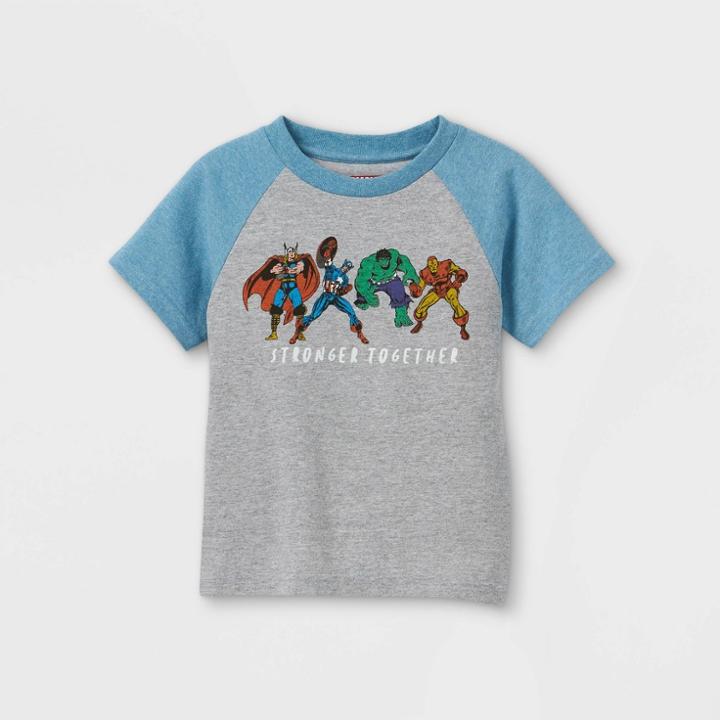 Toddler Boys' Marvel Short Sleeve Graphic T-shirt - Gray