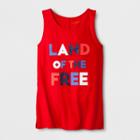 Girls' Sleeveless Americana Land Of The Free Graphic Tank Top - Cat & Jack Red