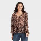 Women's Long Sleeve Shirt - Knox Rose Black Floral