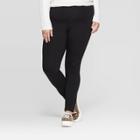 Women's Plus Size 5 Pocket Ponte Pants - Ava & Viv Black