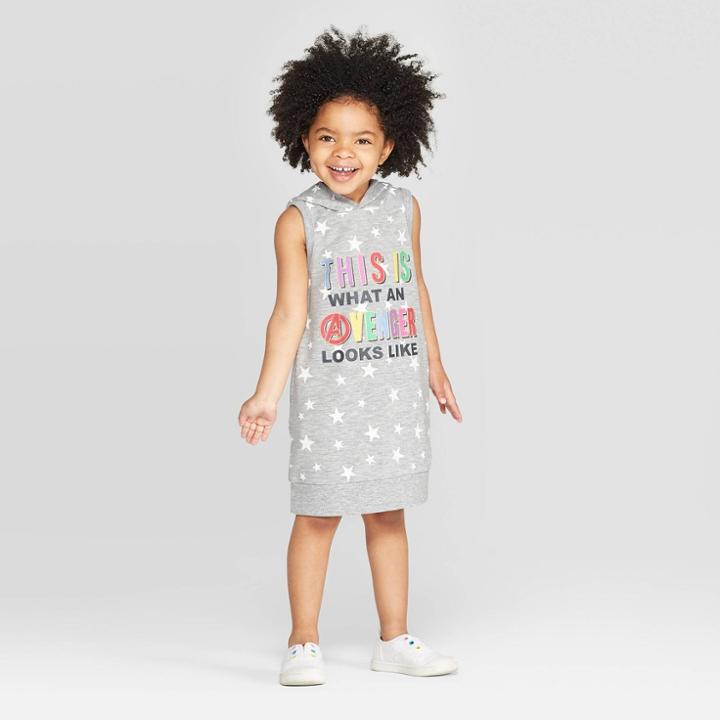 Disney Toddler Girls' Avengers Dress - Gray
