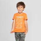 Toddler Boys' How To Draw A Dog Picture Map Short Sleeve T-shirt - Cat & Jack Orange