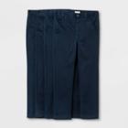 Boys' 4pk Flat Front Stretch Uniform Chino Pants - Cat & Jack Dark Blue