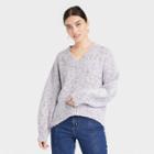 Women's V-neck Pullover Sweater - Universal Thread Purple