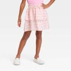 Girls' Pull-on Tiered Woven Skirt - Cat & Jack Pink