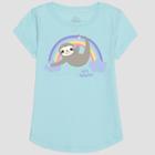 Girls' L.o.l. Vintage Sloth Short Sleeve T-shirt - Blue
