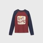 Boys' Long Sleeve Thanksgiving Graphic T-shirt - Cat & Jack Red