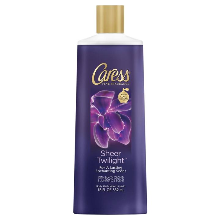 Caress Sheer Twilight Black Orchid & Juniper Oil Scent Body Wash