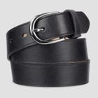 Women's Bonded Leather Belt - A New Day Black