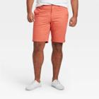 Men's 10.5 Big & Tall Linden Flat Front Shorts - Goodfellow & Co - Coral