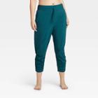 Women's Stretch Woven Ruched Leg Pants 24 - All In Motion Teal Xs, Women's, Blue