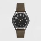 Men's Value Full Arabic Strap Watch - Goodfellow & Co Gray