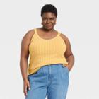 Women's Plus Size Slim Fit Tank Top - Universal Thread Gold