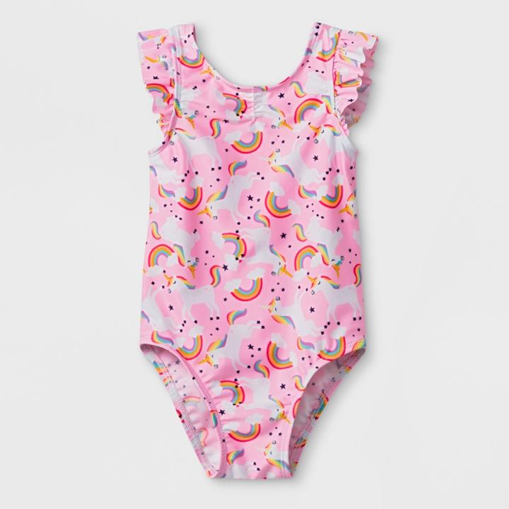 Toddler Girls' Unicorn One Piece Swimsuit - Cat & Jack Pink