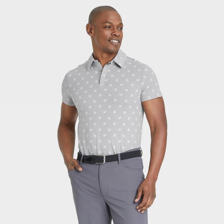 All In Motion Men's Supima Cotton Printed Polo Shirt - All In