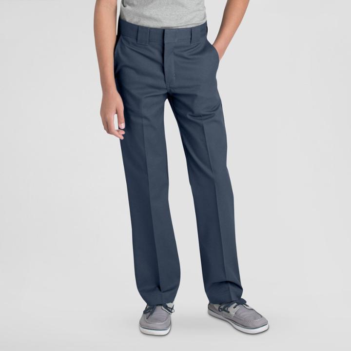 Dickies Boys' Slim Straight Pants - Dark Navy 18, Boy's, Blue