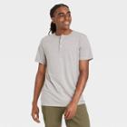 Men's Striped Short Sleeve Henley Shirt - Goodfellow & Co Brown