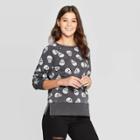 Grayson Threads Women's Skulls Long Sleeve Graphic Sweatshirt (juniors') - Gray M,