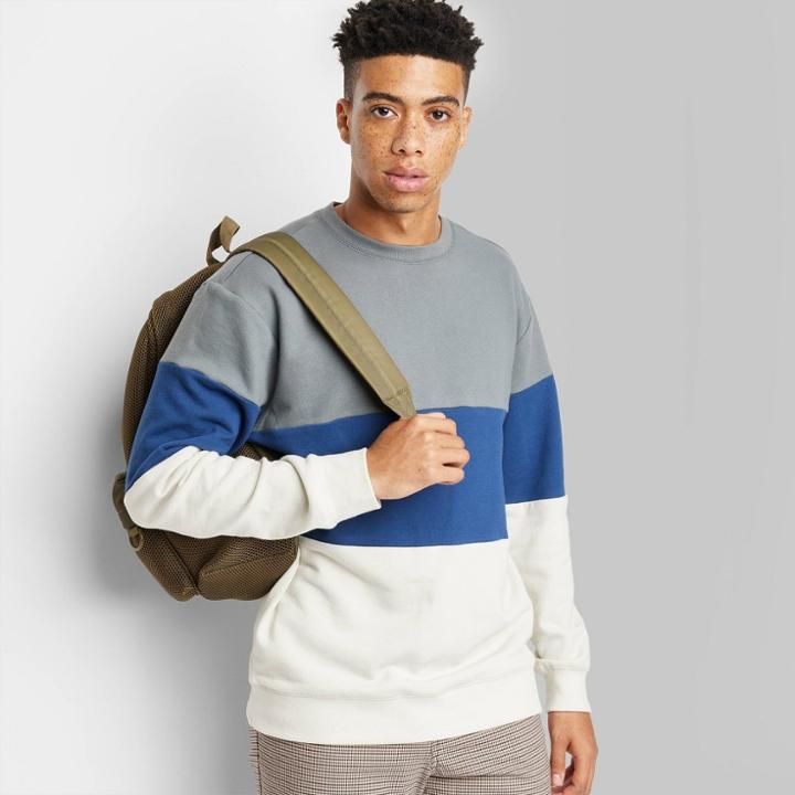 Adult Colorblock Fleece Sweatshirt - Original Use Gray