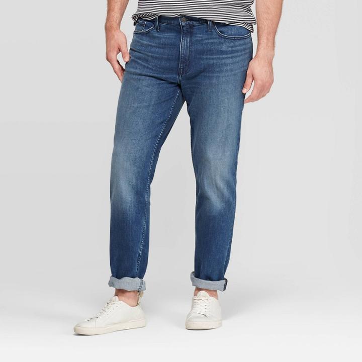 Target Men's Tall 36 Slim Fit Jeans - Goodfellow & Co Medium Denim Wash