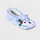 Pluswomen's Holiday Husky Faux Fur Pull-on Slipper Socks With Grippers - Wondershop Gray