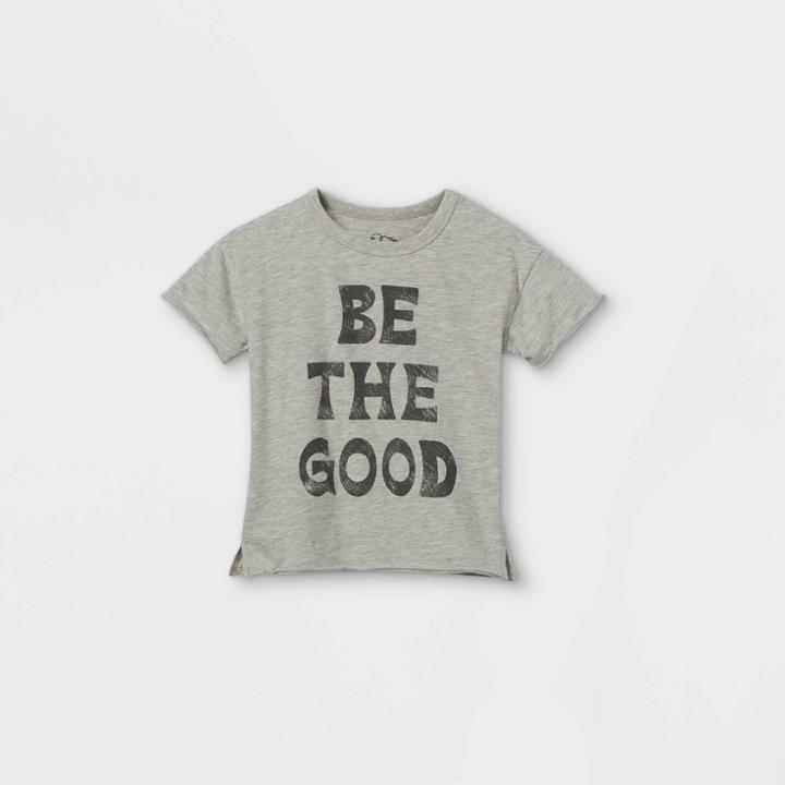 Toddler Boys' 'be The Good' Short Sleeve T-shirt - Art Class Gray