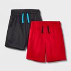 Toddler Boys' 2pk Athletic Shorts - Cat & Jack Black