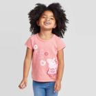Petitetoddler Girls' Peppa Pig Donut Break My Heart V-day Short Sleeve T-shirt - Red