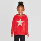 Toddler Girls' Long Sleeve Pullover Sweater - Cat & Jack Red