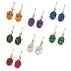 Target 7 Pair Color Crystal Latchback Earring