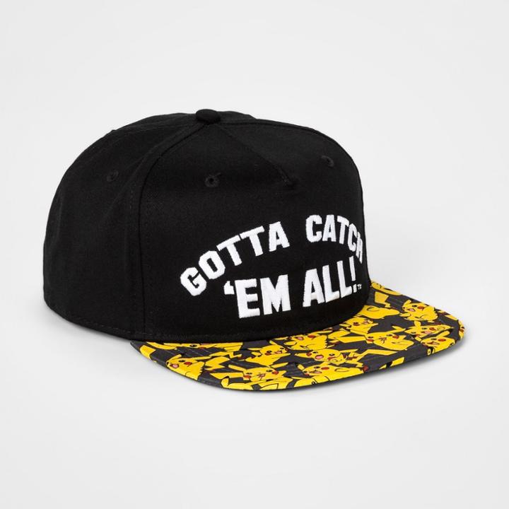 Pokemon Boys' Pikachu Baseball Hat - Black