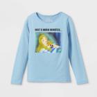 Girls' Disney Princess Sleeping Beauty Meme Long Sleeve Graphic T-shirt - Blue