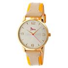 Women's Boum Contraire Two-tone Genuine Leather Strap-yellow, Yellow