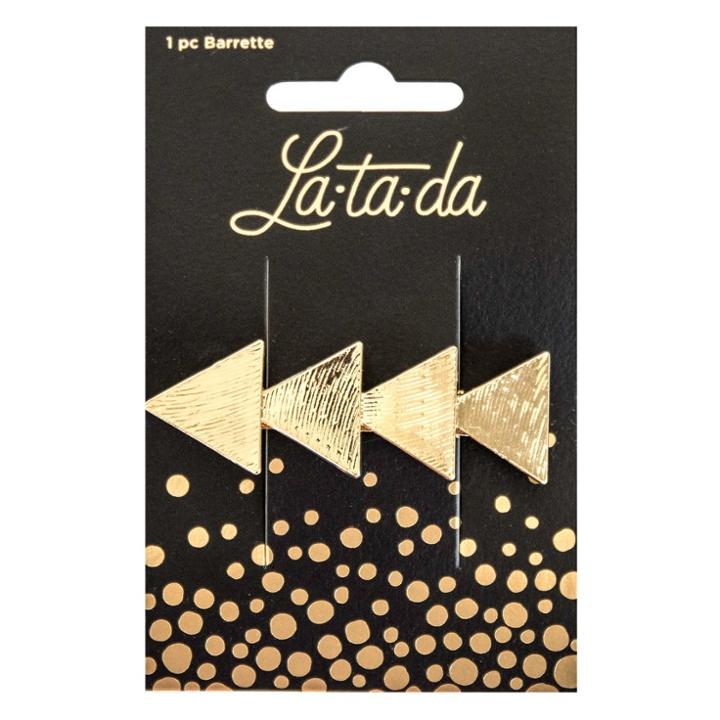 La-ta-da Layered Gold Triangle Barrette