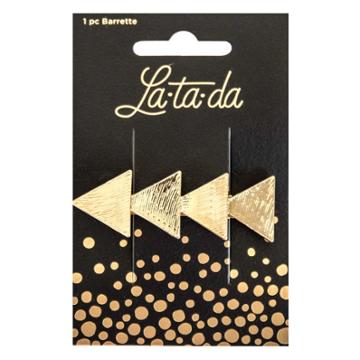 La-ta-da Layered Gold Triangle Barrette