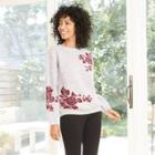 Women's Scoop Neck Pullover Sweater - Knox Rose Gray