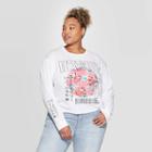 Women's Iconic Plus Size Long Sleeve Cropped T-shirt - Grayson Threads (juniors') - White 1x, Women's,