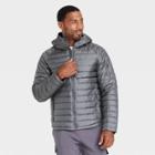 Men's Lightweight Puffer Jacket - All In Motion Gray