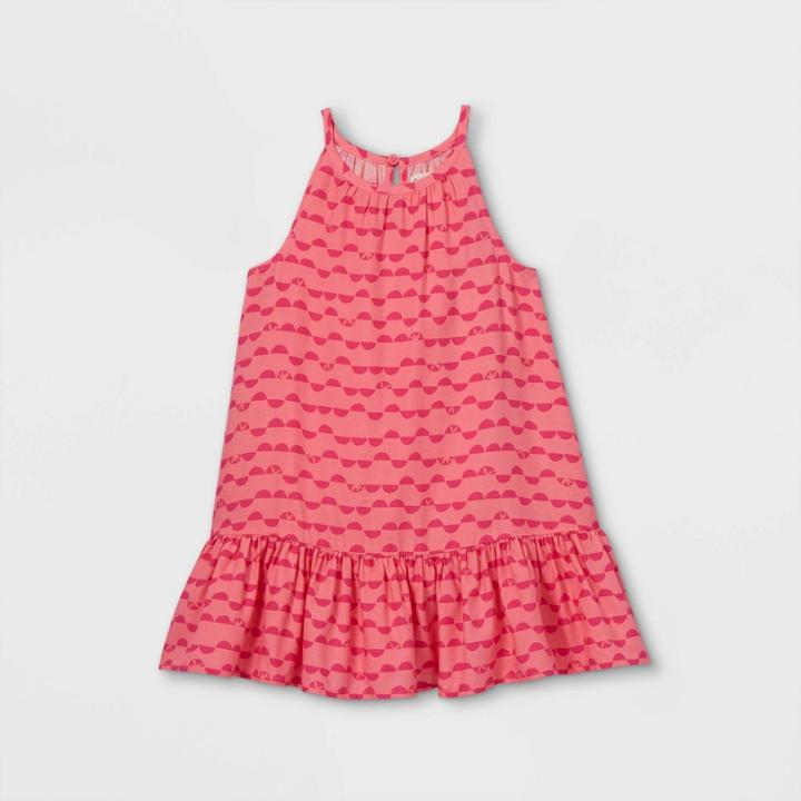 Toddler Girls' Sleeveless Dress - Cat & Jack Pink/orange